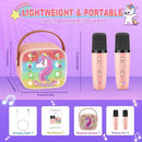 Unicorn Mini Karaoke Machine Toys: Kids Toys Girls Birthday Gifts Age 3-12+ LED Portable Bluetooth Speaker with 2 Wireless Microphone Gift Toy for 4 5 6 7 8 9 Years Old Girl Boy Kid Adult by TinyTreasures Baby Boutique
