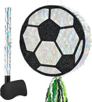 WERNNSAI Soccer Ball Piñata-Soccer Party decoration Piñata with Blindfold Bat for Kids Sports Themed Birthday Party Supplies Mirror Roller Skating Pull String by TinyTreasures Baby Boutique