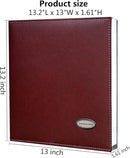 Magnetic Self-Stick Page Photo Album, Family Album, Leather Cover, Hand Made DIY Albums Holds 3x5, 4x6, 5x7, 6x8,8x10 Photos (Wine Red, Large) by TinyTreasures Baby Boutique