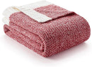 Snuggle Sac Christmas Red Blanket Twin Size, Ultra Soft Warm Fuzzy Knit Blanket Throws Dupes for Couch,Sofa, Bed, Heather Red, 60x80 inches by TinyTreasures Baby Boutique