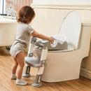 Wiifo Sturdy Potty Ladder with Soft Padded Cushion for Kids and Toddler, Step Stool Ladder for Toilet Training Seat(Grey White) by TinyTreasures Baby Boutique