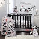 Lambs & Ivy Rock Star Musical Instruments 3-Piece Baby Crib Bedding Set - Gray by TinyTreasures Baby Boutique