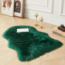 AMTOVO Faux Fur Rug, Dark Green Small Area Rug, Fluffy Sheepskin Rug, Fuzzy Ultra Soft 2 x 3 ft Shag Rugs for Bedroom Sofa Throw Cushion Room Decor, Sheepskin by CozyNest Decor