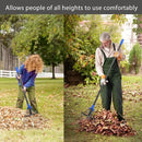 Rake for Leaves, 5ft Adjustable Metal Garden Leaf Rake with Expandable Head 7-16", Small Cllapsible Rakes for Lawns Gardening Camping Heavy Duty by GreenHaven Gardens