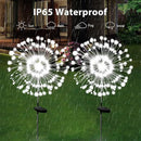 Solar Garden Lights Solar Firework Light Outdoor Waterproof 2 Pack Solar Powered Art Stake Twinkle Lights Outside Decor 180 LED Sparklers String Light for Yard Pathway Decorations (White) by GreenHaven Gardens