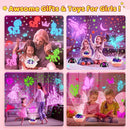 Onefire Girl Gifts, 6 Films Light Projector Unicorn Toys for Girls Age 4-6,Rechargeable Night Lights for Bedroom,360° Rotating Butterfly Lamp for Room Decor,Mermaid Princess Toddler Toys Toddler Gifts by TinyTreasures Baby Boutique