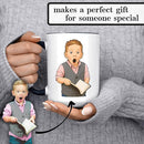 Personalized Coffee Mug, Custom Drawing Portrait Gift, Funny Customized Coffee Gift for Men & Women, Custom Mugs with Pictures, Black 15oz Father's Day Mug by TinyTreasures Baby Boutique