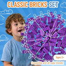 Strictly Briks Classic Bricks Starter Kit, Purple, 96 Pieces, 2x4 Studs, Building Creative Play Set for Ages 3 and Up, 100% Compatible with All Major Brick Brands by TinyTreasures Baby Boutique