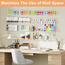 upsimples 16 Pack Acrylic Shelves for Wall Storage, 15" Floating Bookshelves for Kids, Display Shelf Organizer for Bathroom, Bedroom, Living Room, Kitchen, Room Decor, Clear by CozyNest Decor