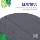 Jack & June Circular Cedar Picnic Table – 100% Cedar Wood – Weather Resistant – Perfect for Outdoor Dining and Entertaining by GreenHaven Gardens