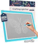 iVyne Corded Light Pad for Weeding Vinyl - A4 Light Box for Drawing - Light Board for Tracing - Light Box for Diamond Painting, Weeding Vinyl, Sketching, Tracing (Blue) by TinyTreasures Baby Boutique
