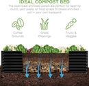 Best Choice Products 8x4x2ft Outdoor Metal Raised Garden Bed, Deep Root Planter Box for Vegetables, Flowers, Herbs, and Succulents w/ 478 Gallon Capacity - Black by GreenHaven Gardens