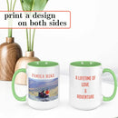 Personalized Coffee Mug, Custom Photo Text 15 Oz Ceramic Mug, Customized Picture Name Tea Cup, Unique Gift Idea, Taza Cafe Personalizadas Fotos, Cute Custom Gifts Mom Women, Mother's Day, Light Green by TinyTreasures Baby Boutique