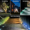 All-New Solar Spot Lights Outdoor Waterproof，20 LEDs Solar Flag Light with 2 Modes,Landscape Spotlights for Pathway, Patio, Garden, Trees ，Pool(2 Pack,Warm Light) by GreenHaven Gardens