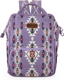 Wrangler Diaper Bag Backpack Aztec Travel Backpack Purses Western Multi-Function Baby Bags for Mom with Waterproof Insulated Pockets by TinyTreasures Baby Boutique