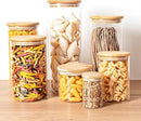 53oz Glass Food Storage Jars, Glass Jars with Bamboo Lids, Kitchen Storage Jars, Set of 4, Canisters with Airtight Lids for Spice, Coffee, Cookie, Pantry Organizers by CozyNest Decor