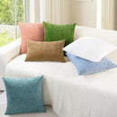 CaliTime Throw Pillow Covers Decorative 18 X 18 Inches Pack of 2 Cozy Chenille Cushion Cases for Couch Sofa Bed Living Room Home Baby Blue by CozyNest Decor