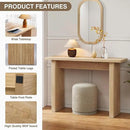 AVZEAR 43.3" Mid Century Narrow Entryway Console Table, Modern Fluted Wood Couch Table Behind Sofa Long and Skinny for Living Room Hallway Entrance Foyer (Natural) by CozyNest Decor