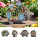 J.CARP Outdoor Solar Garden Hedgehog Statue with Succulents and 7 LED Lights, Decorations for Garden, Patio, Lawn, Outdoor Yard and Deck, Unique Housewarming Gifts by GreenHaven Gardens