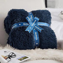Bedsure GentleSoft Fluffy Navy Blue King Size Blanket for Bed, Thick Soft Sherpa Faux Fur Fleece Bedding Fuzzy Plush Winter Warm Heavy Large King Blanket, Cozy Blue Gifts for Men Women, 108x90 by CozyNest Decor