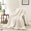L'AGRATY Chunky Knit Blanket Throw,Soft Chenille Yarn Throw 50x60，Handmade Thick Cable Knit Crochet Blanket, Large Rope Knot Throw Blanket for Couch Home Decor by CozyNest Decor