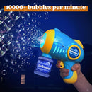 JOYIN 2 Kids Bubble Guns with 4 Bottles Solution, Automatic Bubble Machine Gun with 8 Holes for Kids, Adults, Summer Toys, Easter Basket Stuffers, Birthday Gift, Party Favors by TinyTreasures Baby Boutique