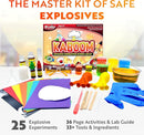 Playz Kaboom! 50+ Explosive Science Experiments Kit for Kids Age 8-12 with 25 Playz Lab Token Experiments - Chemistry Set STEM Learning & Educational Toys & Gifts for Boys, Girls, Teenagers & Kids by TinyTreasures Baby Boutique