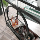Sauder International Lux Bar Cart, Black Finish by CozyNest Decor