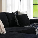 ovios 104" Cloud Sectional Couch with L-Shape Chaise,Modern Modular Sofa with Deep Seat, Upholstered Couches for Living Room Bedroom,No Assembly Required, Black (Corduroy Fabric) by CozyNest Decor
