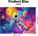 BVBOX Astronaut Space Blacklight Tapestry 79"x59", UV Reactive Floating Astronaut Universe Galaxy Planet Glow in Dark Tapestries, Black Light Neon Upright Poster Wall Hanging Backdrop Decor for Bedroom Living Room by CozyNest Decor