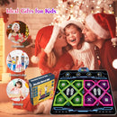 Upgraded 2-Player Kids Dance Mat, Interactive Electronic Dance Pad for Girls &Boys Ages 3-12, Premium Speaker with Built-in Adjustable Volume Music, Ideal Birthday & Holiday Family Dance Game Toy Gift by TinyTreasures Baby Boutique