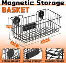 ULIBERMAGNET Magnetic Baskets, Large Capacity Metal Wire Mesh Basket Holder Organizer for Sundry Tool Storage, Magnetic Shelf for Garage, Laundry, Kitchen, Workshop, Cabinet(2 Pack) by CozyNest Decor