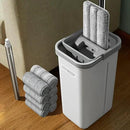 JOYMOOP Mop and Bucket with Wringer Set, Hands Free Flat Floor Mop and Bucket, with 8 Washable Microfiber Pads, Wet and Dry Use, Floor Cleaning System by CozyNest Decor