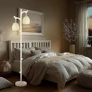Scenekoy Rustic 68” Tall Floor Lamp with Rattan Shade, Retro Standing Lamp Tree Trunk Washed White Finish & Resin Body, Dimmable Corner Lamp with Bulb Prefer for Living Room Bedroom Home Decor by CozyNest Decor