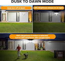 UME 49W 5500LM LED Security Lights Motion Sensor Light Outdoor, 5000K Daylight, IP65 Waterproof, Dusk to Dawn, 3 Head Motion Detected Flood Light for Garage, Yard, Porch(White) by GreenHaven Gardens