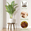 3-Pack Wood Plant Stands Indoor, Single Plant Stand for 6-12 Inch Pots, Mid-Century Modern Plant Stool, Tall Plant Stand for Large Plants for Living Room, Balcony, Office (Dark Gray) by GreenHaven Gardens