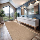 CAMILSON Indoor and Outdoor Runner Rug Natural Solid Boho Woven Design Easy-Cleaning Non Shedding Fiber Living Room Bedroom Garden Patio and Kitchen Washable Outside Carpet Alfombras (2x7) by CozyNest Decor