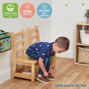 ECR4Kids Three Rung Ladderback Chair with Storage, 10in Seat Height , Classroom Seating, Honey, 2-Pack by CozyNest Decor