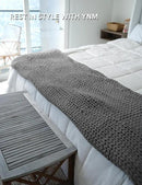 YnM Chunky Throw Blanket, Medium-Weight, Hand Knitted, Skin Friendly, Ventilated and Breathable, Machine Washable, Home Décor Piece for Couch, Sofa and Bed (Charcoal Grey, 50x70 Inch) by CozyNest Decor