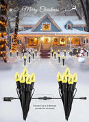 C9 Christmas Pathway Lights Outdoor, 45Ft 40 LED Christmas String Lights with Stakes, 4 Light Modes, Waterproof Connectable Christmas Decorations for Outside Lawn Yard Sidewalk Driveway, Warm White by GreenHaven Gardens