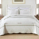 MarCielo 3-Piece 100% Cotton Oversized Bedspread Lightweight Quilt Coverlet Embroidery Farmhouse Bedding Set (Sakura White, Oversized King (118"x106")) by CozyNest Decor