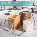 Vtopmart 10 PCS Flour and Sugar Storage Container, Large Airtight Food Canisters with Lids for Kitchen, Pantry Organization, BPA Free, Black by CozyNest Decor