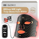 INIA Red Light Therapy Mask for Face – 4 Light Modes with 850nm NIR, Red & Blue LED Light Therapy, 2600mAh Rechargeable LED Face Mask for Anti-Aging, Skin Firming & Radiant Glow at Home by CozyNest Decor