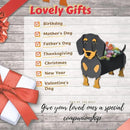Black and Tan Dachshund Dog Planter Plant Pots,Cute Garden Dog Flower Planter,Dog Planters Birthday Gifts for Women,Office,Indoor/Outdoor Decor(9.45 * 7.5 * 13.39in) by GreenHaven Gardens