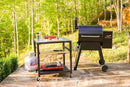 NUUK Double-Shelf Movable Outdoor Pizza Oven Table, 24" x 30" Stainless Steel Commercial Multifunctional Food Prep Worktable with Drawer on Wheels by CozyNest Decor