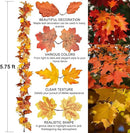 DearHouse 2 Pack Fall Garland Maple Leaf, 5.9Ft/Piece Hanging Vine Garland Artificial Autumn Foliage Garland Thanksgiving Decor for Home Wedding Fireplace Party Christmas (Yellow) by CozyNest Decor
