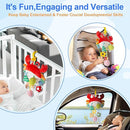 Car Seat Toy for Babies 0-6 Months, Stroller Toy with a Convenient clip, Carseat Toys Hanging Baby Accessories,Built-In Bell, Rattle,Squeaky,Mirror for infant,Babies Gift 0-3-6-12 months Boy Girl by TinyTreasures Baby Boutique