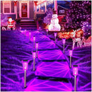 DenicMic Solar Lights Outdoor Pathway Lights LED Waterproof Acrylic Lamp Head Stainless Steel Stake for Yard Garden Landscape Path Walkway Driveway Patio Lawn (Purple 15Pack) by GreenHaven Gardens