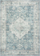 LIVEBOX Washable Area Rug 9x12 Rugs for Living Room Bedroom, Non-Slip Boho Indoor Carpet for Dining Room Office, Low-Pile Farmhouse Soft Carpets for Kids Nursery Room Playroom, Blue by TinyTreasures Baby Boutique