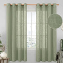 LAMIT Linen Blended Curtains 72 inch for Bedroom, Linen Textured Light Filtering Drapes Bronze Grommet Boho Neutral Panels for Farmhouse/Living Room, 2 Panels, 52 x 72 Inch, Sage Green by CozyNest Decor